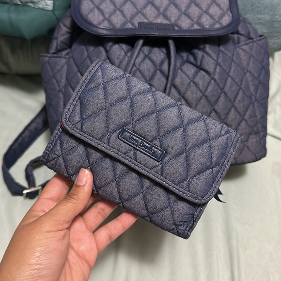 Vera Bradley Quilted mini Backpack w/ Wallet - Picture 2 of 7